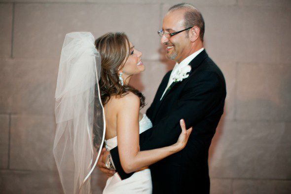 Bunn Salarzon - bride and groom embracing
