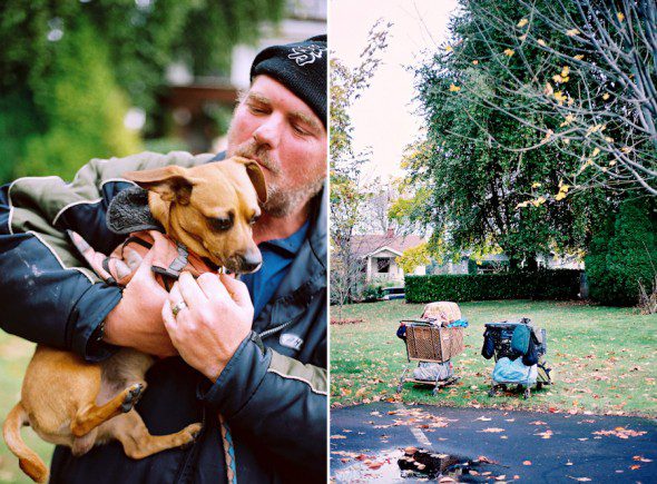 Bunn Salarzon - homeless man kissing his dog