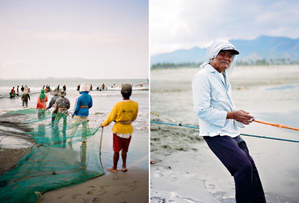 Bunn Salarzon - old man pulling fishing net