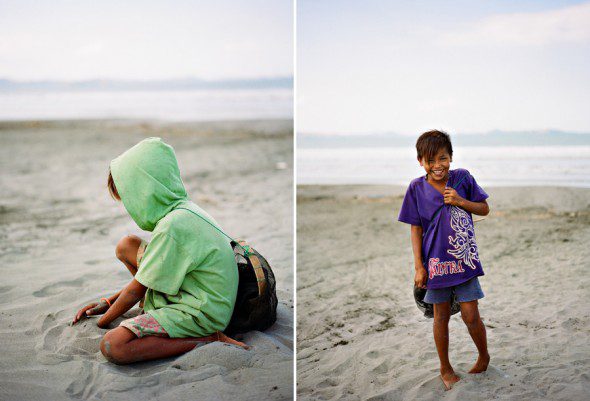 Bunn Salarzon - young boys playing on the beach in the philippines