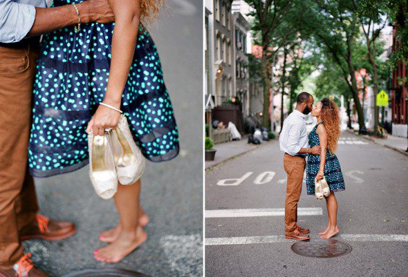 Bunn Salarzon - girl kissing guy in middle of street in nyc