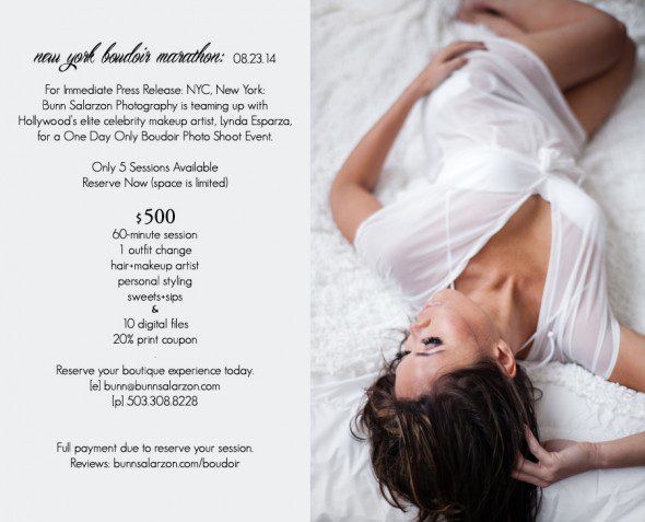 Bunn Salarzon - self promotion for boudoir photo marathon in new york