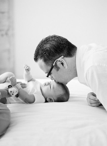 Bunn Salarzon - new dad kissing baby boy
