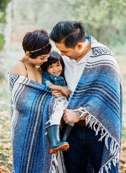 Bunn Salarzon - family pictures wrapped in blanket